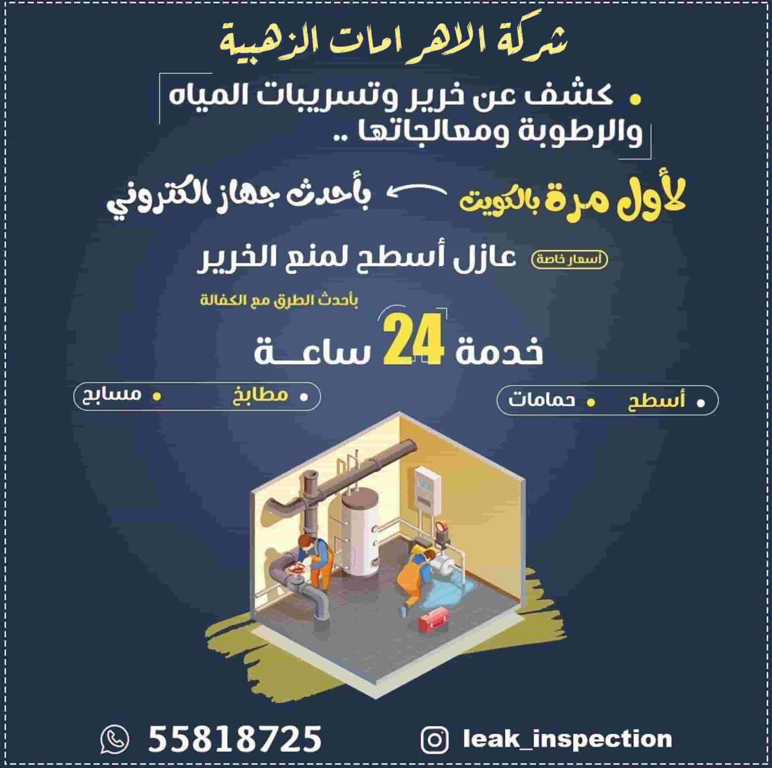 كشف تسريبات المياه والخرير ومعالجة الرطوبة كشف تسريبات المياه والخرير ومعالجة الرطوبة